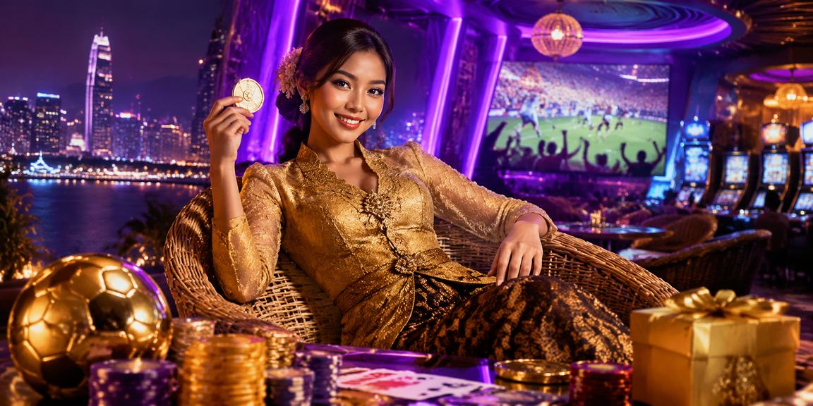 Tampilan layar neon penuh warna dengan antarmuka taruhan digital modern