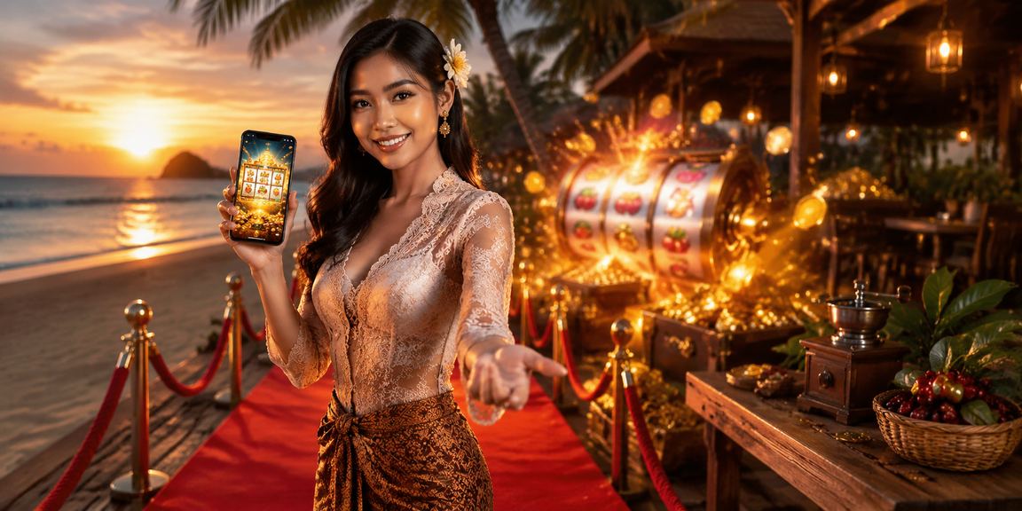 Pemain menikmati slot game sambil minum kopi di kafe dengan suasana nyaman